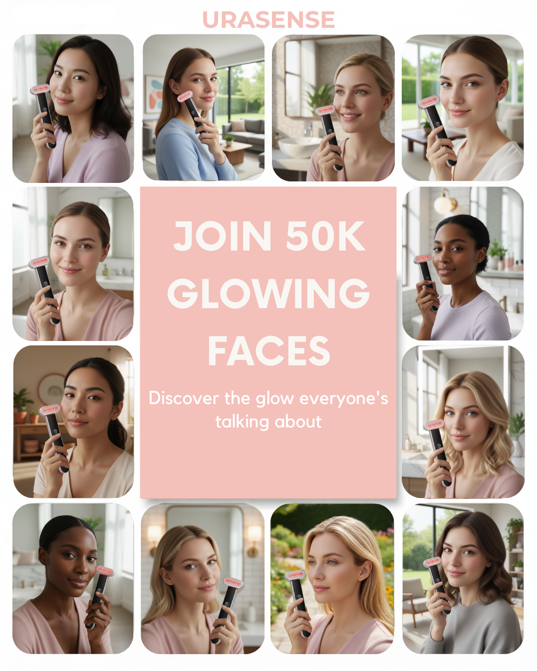 Urasense Collagen Boosting Red Light Therapy Wand with 7-Color Light Functions