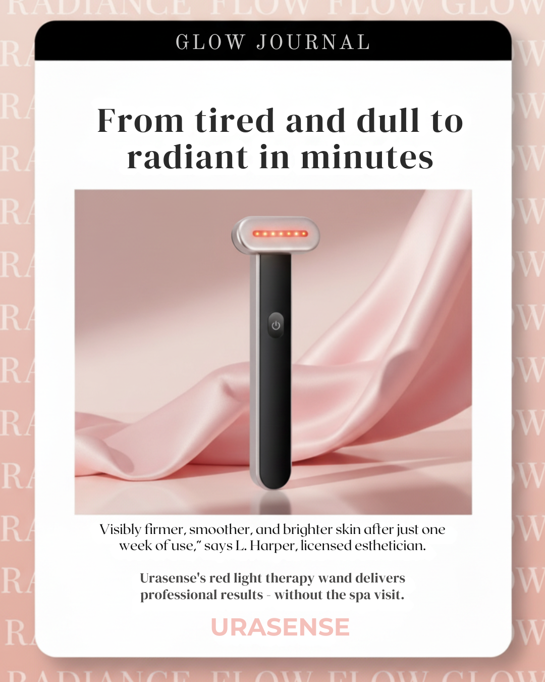 Urasense Collagen Boosting Red Light Therapy Wand with 7-Color Light Functions