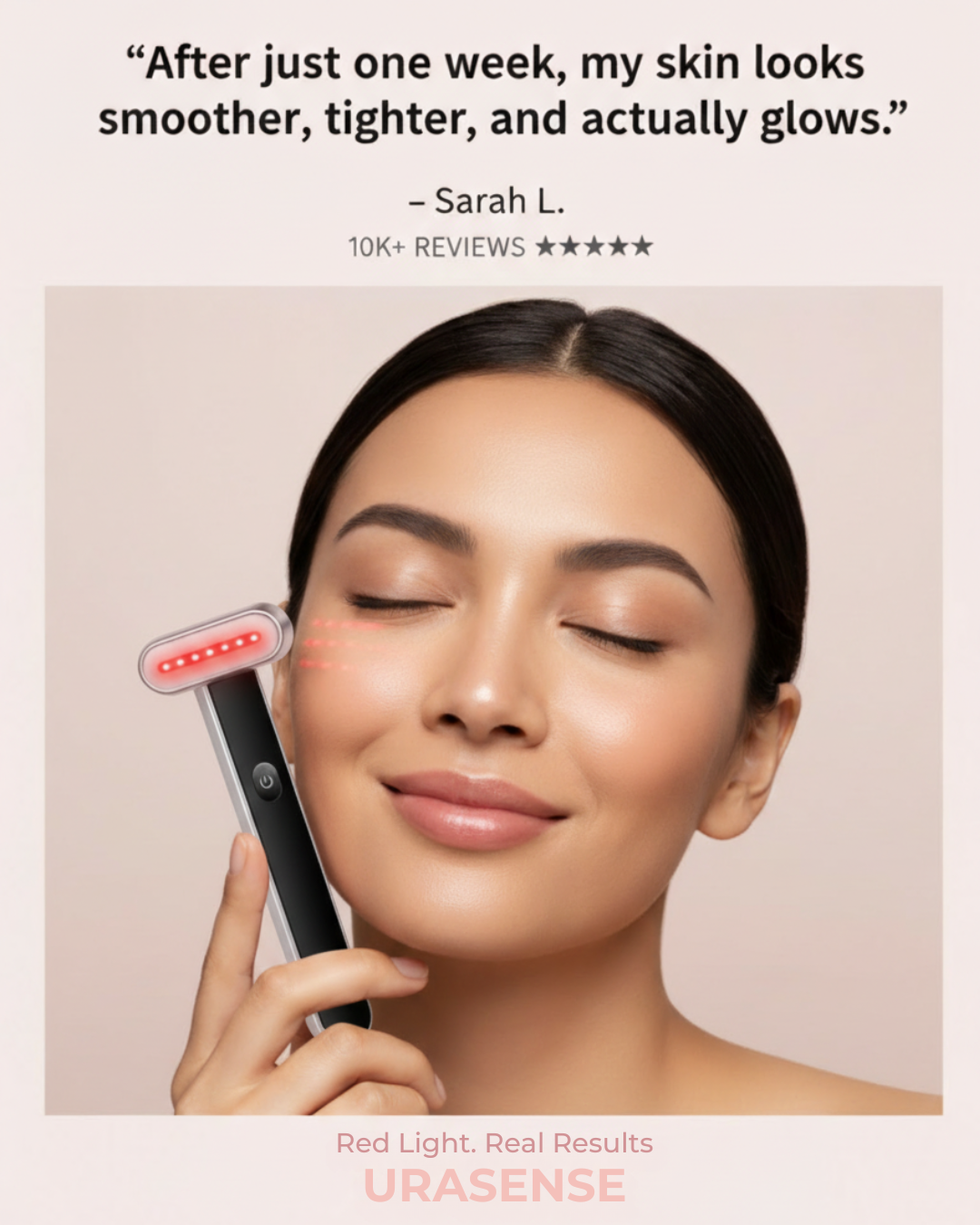 Urasense Collagen Boosting Red Light Therapy Wand with 7-Color Light Functions