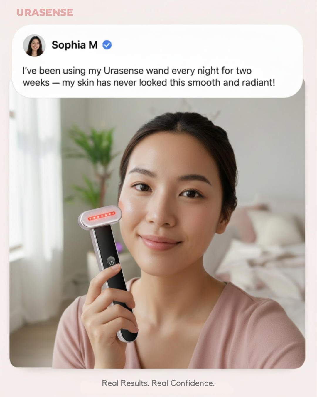 Urasense Collagen Boosting Red Light Therapy Wand with 7-Color Light Functions